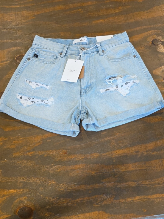 KanCan Pants - KanCan Light Blue Distressed Denim Shorts
